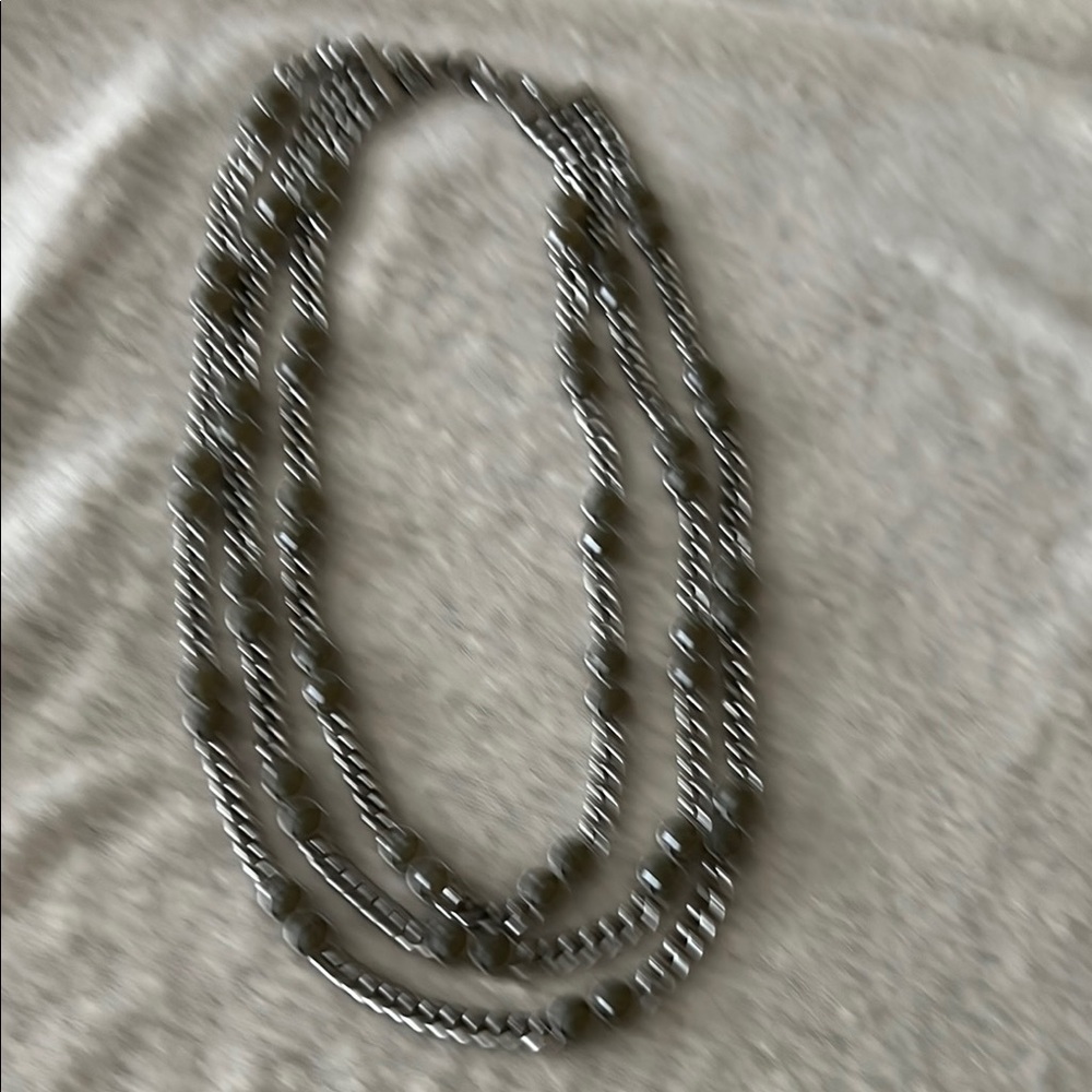 Banana Republic Silver Multi-Strand Necklace